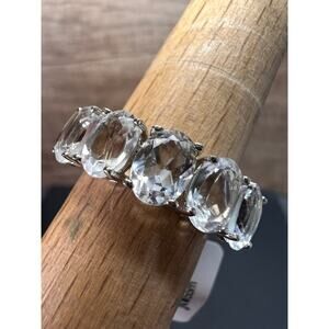 NEW Goshenite 5 stone Sterling silver ring size 8